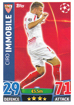 Ciro Immobile Sevilla FC 2015/16 Topps Match Attax CL #286